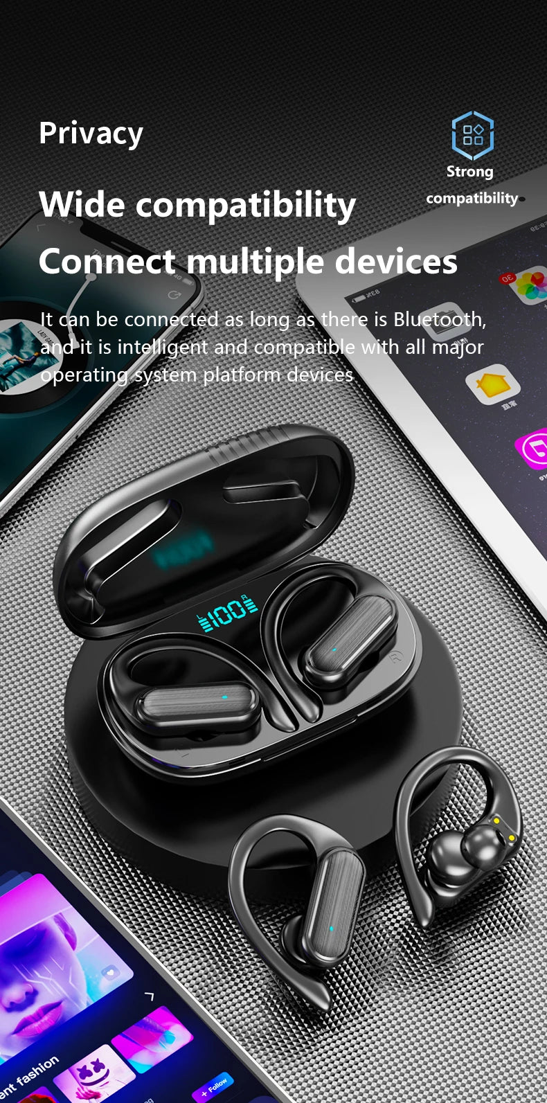 Wireless Bluetooth Earbuds Smart Touch 